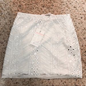 Vici Dolls white sequin skirt new with tags